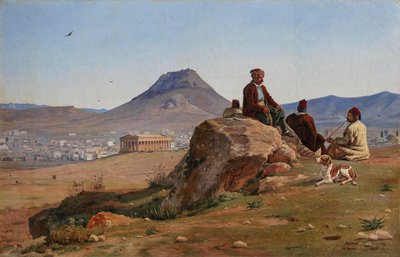 Blick auf Athen von Südwesten von Martinus Rørbye