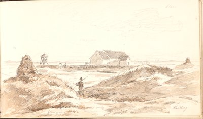 Dünenlandschaft bei der Kirche von Råbjerg von Martinus Rørbye