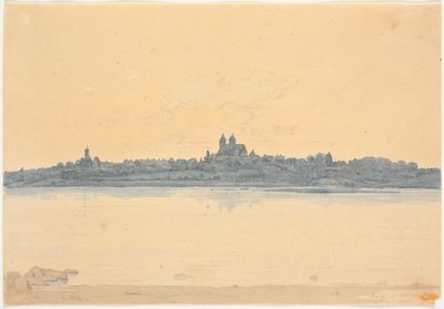 Viborg gesehen vom Asmild Klosterhave bei Søndersø von Martinus Rørbye