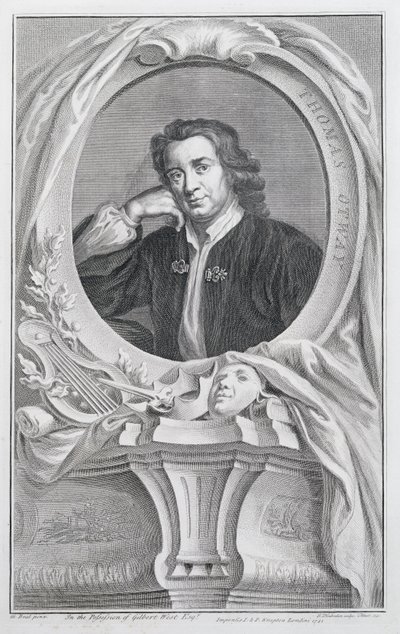 Thomas Otway, graviert von Jacobus Houbraken, Amsterdam, 1741 von Mary Beale