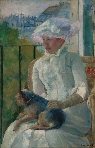 Junges Mädchen an einem Fenster von Mary Cassatt