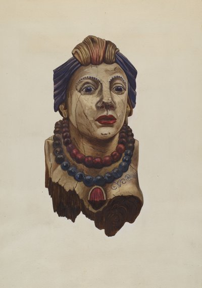 Indische Prinzessin Galionsfigur, ca. 1938 von Mary E Humes