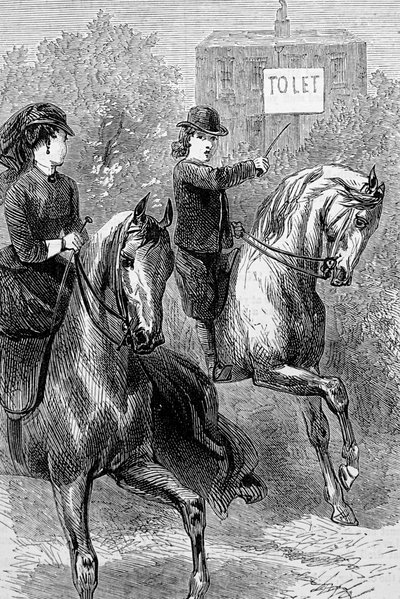Eine Frau schaut sich ein Haus zur Miete an von Mary Ellen Edwards