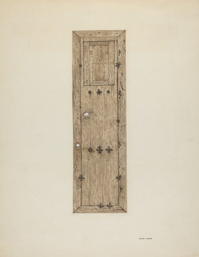Kupferbeschlagene Tür, eines von einem Paar, ca. 1939 von Mary Hansen