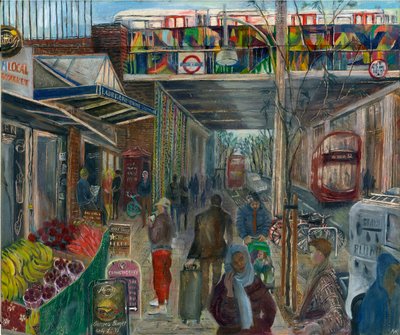 Ladbroke Grove kurz vor dem Lockdown: 4, der Bahnhof, 2020 von Mary Kuper