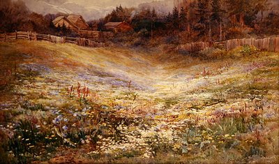 Eine Wiese in den Alpen von Mary Stevens