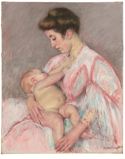 Baby John beim Stillen, um 1908 von Mary Stevenson Cassatt