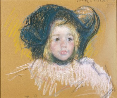 Kleines Mädchen mit großem Hut, ca. 1904 von Mary Stevenson Cassatt