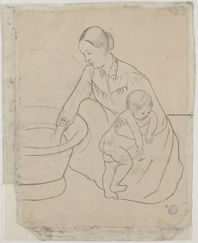 Das Bad [verso] von Mary Stevenson Cassatt