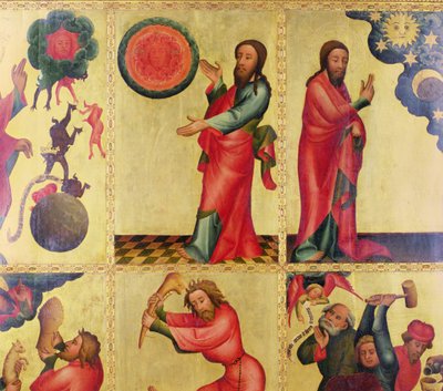 Linker Flügel des Hochaltars von St. Peter in Hamburg, der Grabower Altar, 1383 (Tempera auf Holz) (Detail) von Master Bertram of Minden