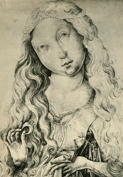 Porträt einer Frau mit einem Ring, St. Katharina, 1450-1470, 1943 von Master ES