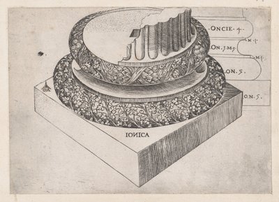Speculum Romanae Magnificentiae: Ionische Basis von Master GA