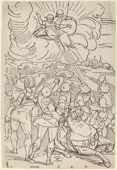 Die Bekehrung des Heiligen Paulus von Master G.G.N. after Luca Cambiaso