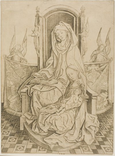 St. Anna, die Jungfrau und das Kind von Master I.A.M. of Zwolle