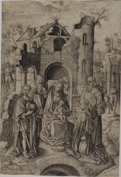 Die Anbetung der Heiligen Drei Könige von Master I.A.M. of Zwolle