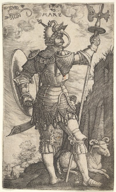 Mars aus Die Götter, die über den Planeten herrschen, 1528 von Master I.B.