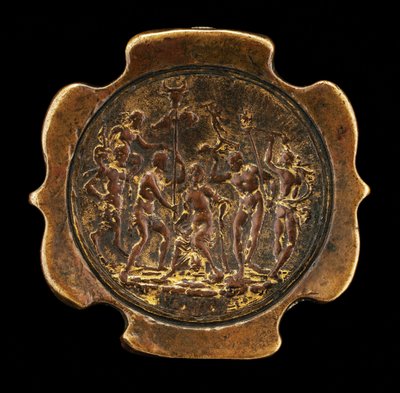 Schwertknauf mit eingelegter Plakette von Ariadne, zweite Hälfte des 15. Jahrhunderts von Master IO.FF.