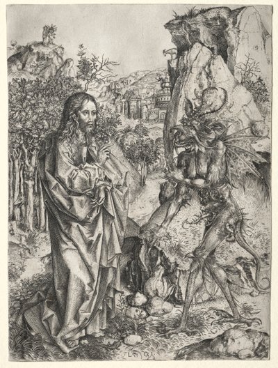 Die Versuchung Christi, 1400er von Master L Cz