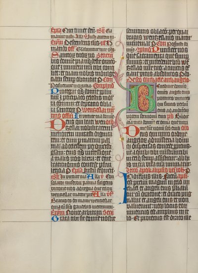 Geschmücktes Initial B von Master Michael