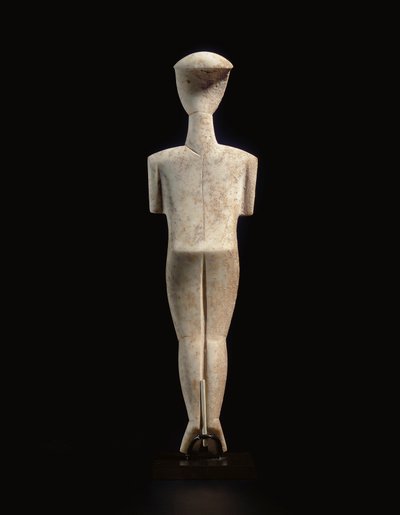 Kykladische liegende weibliche Figur, Namensstück des Schuster-Meisters, Frühkykladisch II, ca. 2400 v. Chr. von Master Schuster