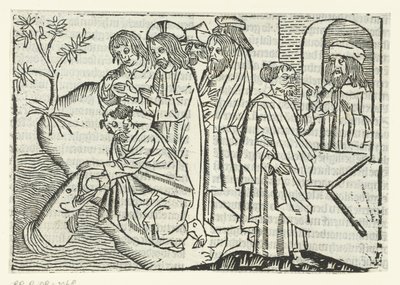 Petrus und die Tempelsteuer von Master of Delft (attributed to)