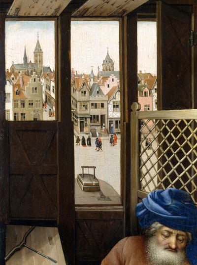 Verkündigungstriptychon (Merode-Altar), ca. 1427-32 von Master of Flémalle