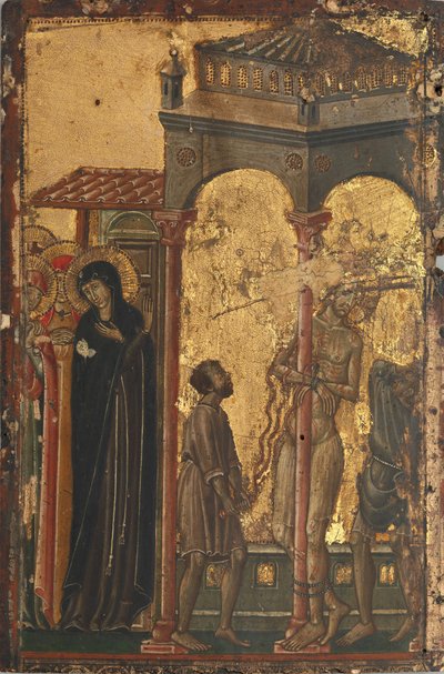 Die Geißelung, erste Hälfte des 14. Jahrhunderts von Master of Forli