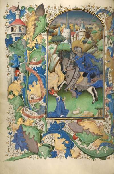 Sankt Georg und der Drache von Master of Guillebert de Mets