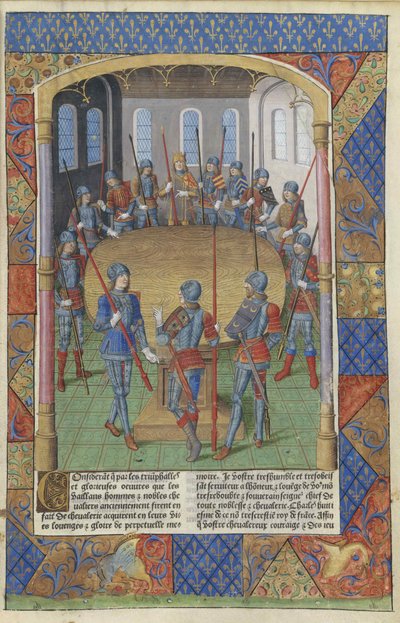 Lancelot du Lac. König Arthur und die Ritter der Tafelrunde, 1494 von Master of Jacques de Besançon