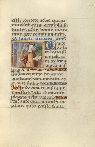 Heilige Barbara von Master of Jacques de Besançon