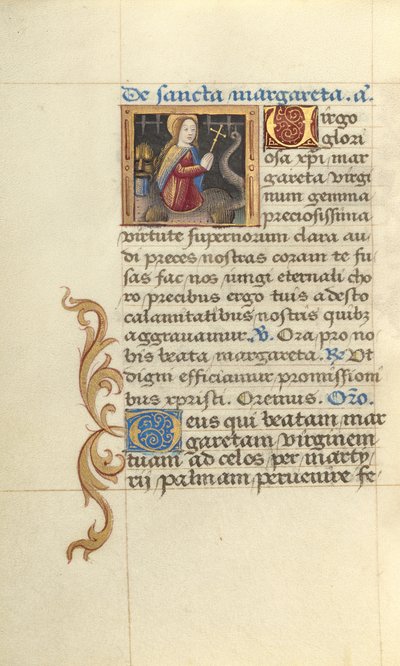 Heilige Margarete und der Drache von Master of Jacques de Besançon