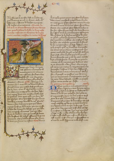 Moses empfängt die Gesetzestafeln von Master of Jean de Mandeville