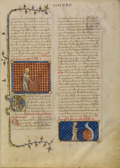 Die Erschaffung der Welt; Die Erschaffung der Himmel von Master of Jean de Mandeville