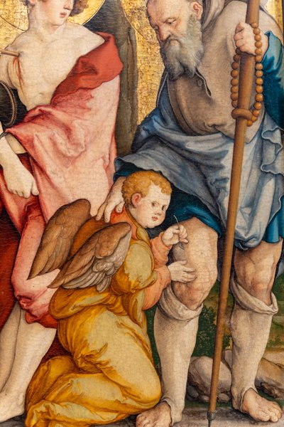 Die Heiligen Sebastian und Rochus von Master of Messkirch