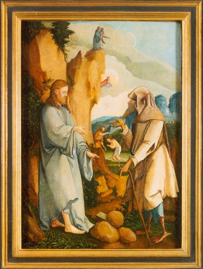 Die Versuchung und die Taufe Christi von Master of Messkirch