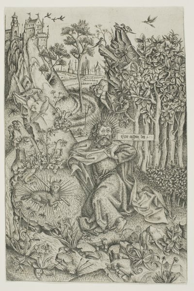 Johannes der Täufer in der Wildnis von Master of Saint John the Baptist