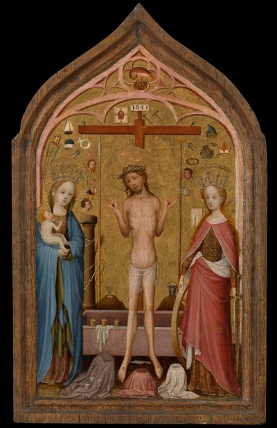 Der Schmerzensmann mit Madonna und der Heiligen Katharina von Alexandria von Master of St. Veronica