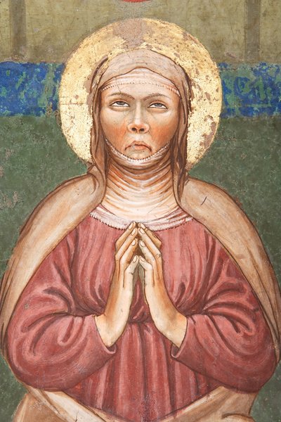 Pfingsten (Detail): die Jungfrau Maria von Master of Vignola