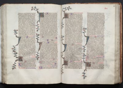 Das Gotha-Missale: Fol. 100r, Text, ca. 1375 von Master of the Boqueteaux