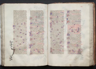 Das Gotha Missale: Fol. 103v, Text, ca. 1375 von Master of the Boqueteaux