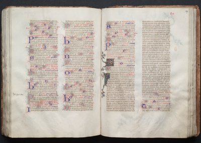 Das Gotha Missale: Fol. 107r, Text (ca. 1375) von Master of the Boqueteaux