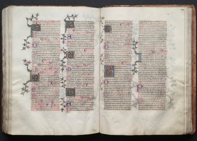Das Gotha Missale: Fol. 121r, Text, ca. 1375 von Master of the Boqueteaux
