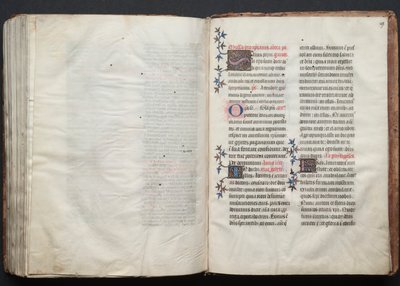 Das Gotha Missale: Fol. 159r, Text, ca. 1375 von Master of the Boqueteaux