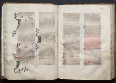 Das Gotha-Missale: Fol. 42v, Text, ca. 1375 von Master of the Boqueteaux