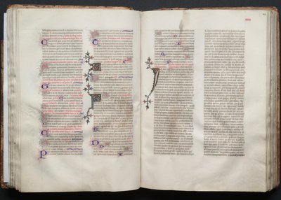 Das Gotha Missale: Fol. 43v, Text, ca. 1375 von Master of the Boqueteaux