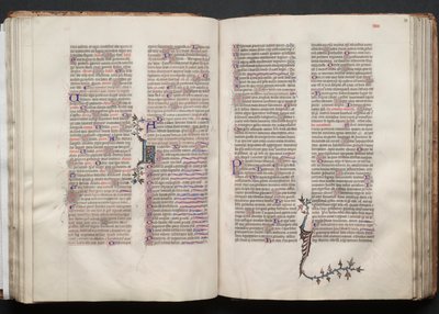 Das Gotha Missale: Fol. 54r, Text, ca. 1375 von Master of the Boqueteaux