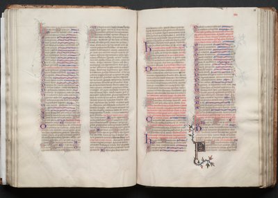 Das Gotha Missale: Fol. 55v, Text, ca. 1375 von Master of the Boqueteaux