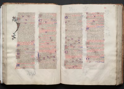 Das Gotha Missale: Fol. 56v, Text, um 1375 von Master of the Boqueteaux