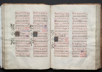 Das Gotha Missale: Fol. 59v, Text, ca. 1375 von Master of the Boqueteaux