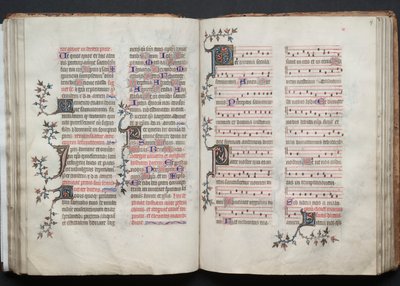 Das Gotha Missale: Fol. 67r, Text, ca. 1375 von Master of the Boqueteaux